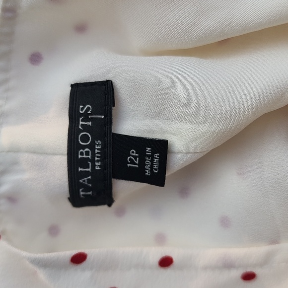 (12P) Talbots Petites Polka Dot Pelpum Business Casual Occasion Urban Design - Picture 3 of 7